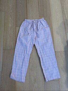 Girl’s Pink Plaid Lounge Pants Pajamas